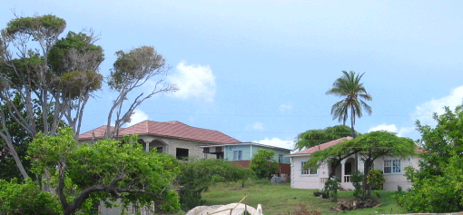 houses on hillside, Jamaica south coasty